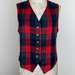 90’s VTG VEST Talbots plaid!😍